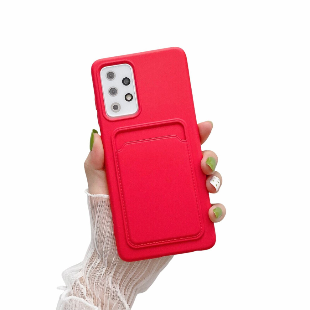 Card Holder Case For Samsung Galaxy S21 In Red 7427277364698