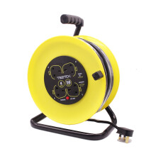 Outdoor Extension Cable Reel 50m 13A 4Way Gang Socket Electrical Lead