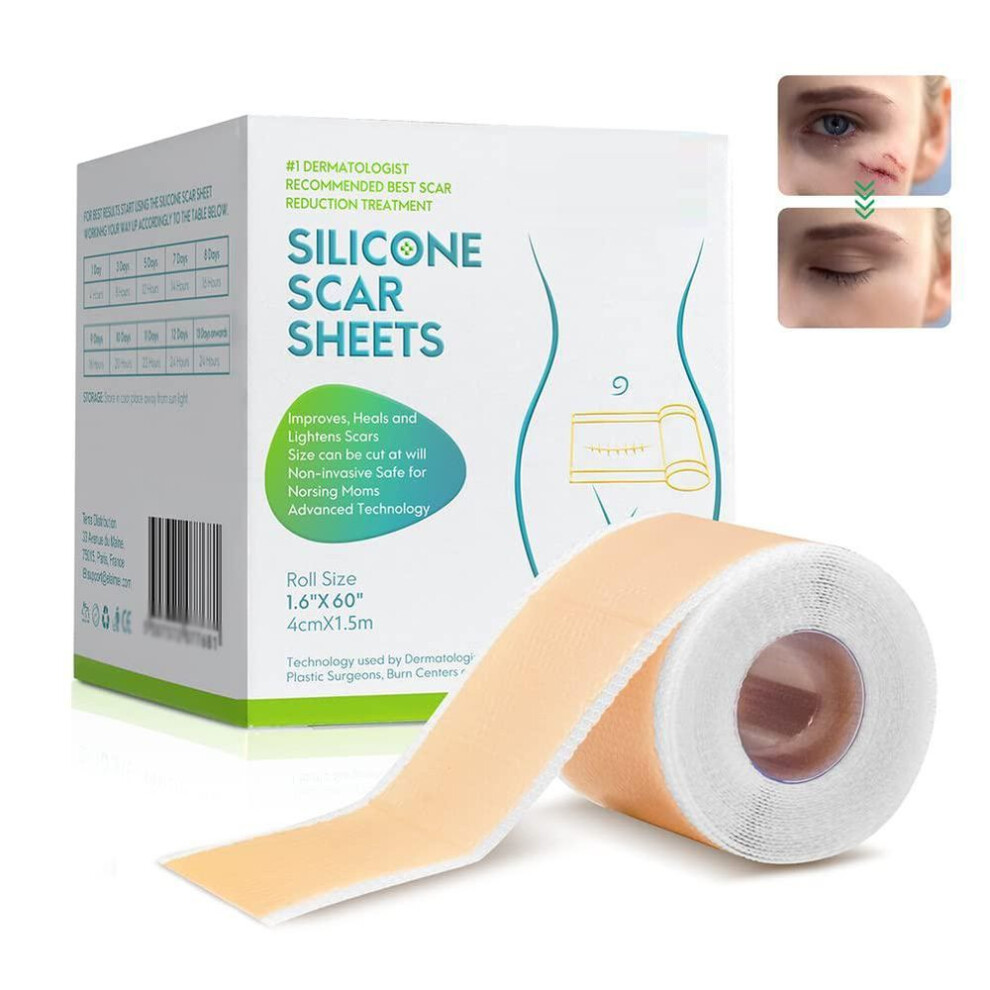 (4cm*1.5m) Silicone Scar Stickers Medical Silicone Easy-tear Gel Tape Roll Medical Grade