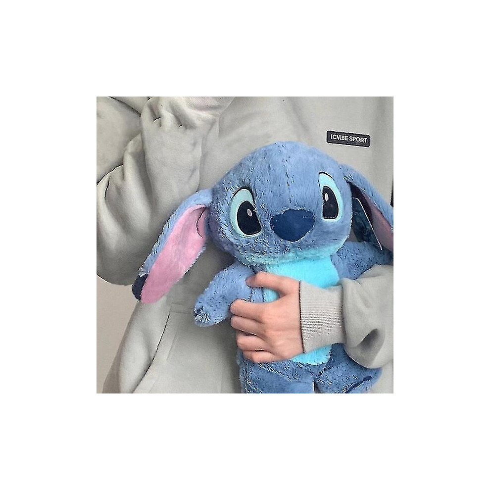 Stbnvf Anime Kawaii Stitch Plush Hot Water Bottle Winter Home Water Filling Hand Warmer
