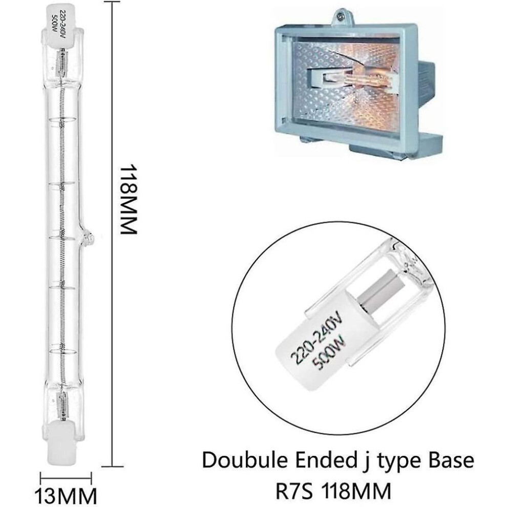 100w 118mm R7s Dimmable Halogen Pencil Bulb Warm White 2800k R7s Linear 1500lm Spotlight Ac220-240v(5pcs)