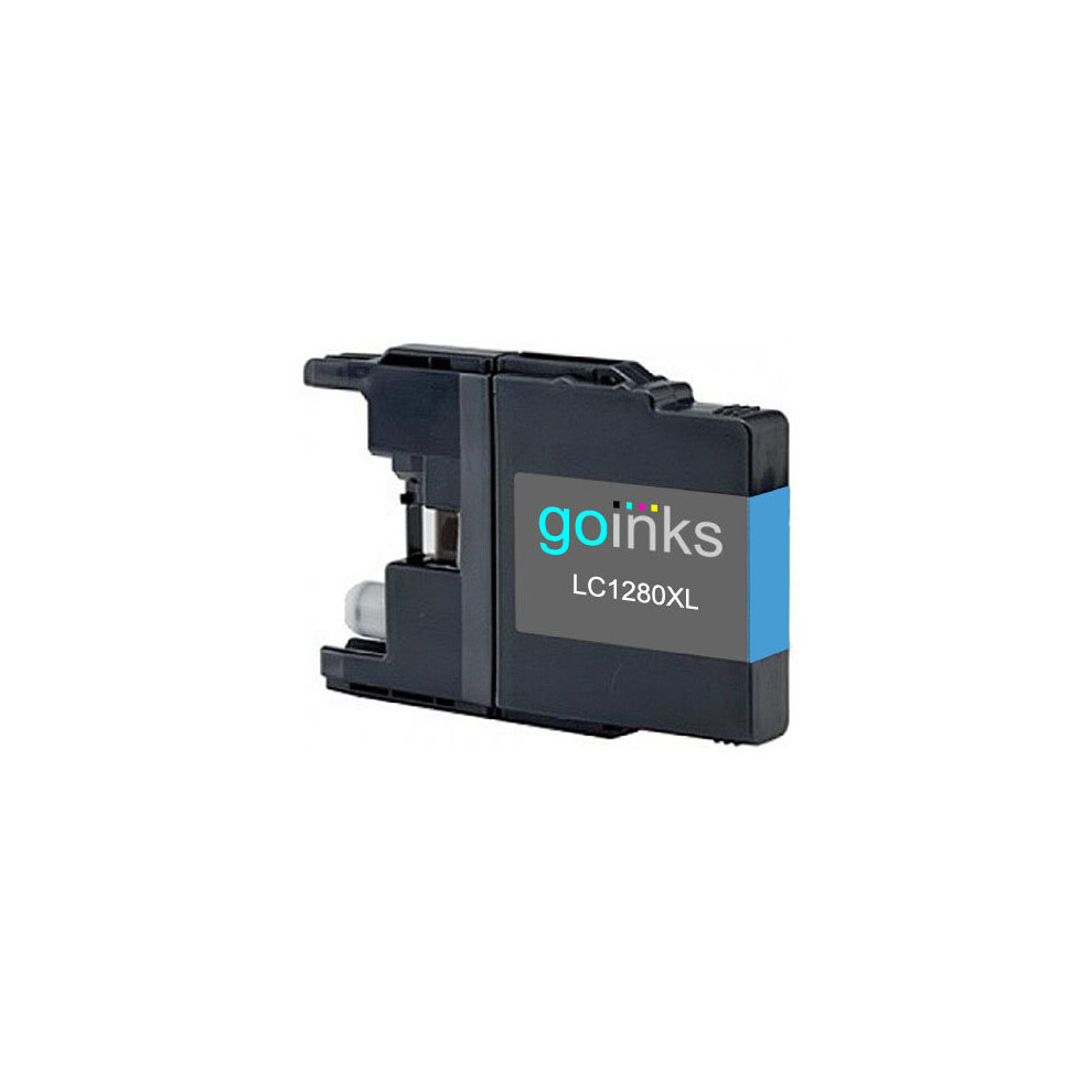 Cartouche d'encre cyan compatible 1 Go Inks pour remplacer la cartouche Brother LC1280XLC/non-OEM pour les imprimantes Brother MFC