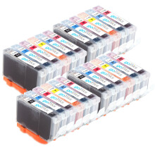 Compatible 4 Go Inks Set of 6 Ink Cartridges to replace Canon CLI-8  / non-OEM for PIXMA & Pixus Printers (24 Pack)