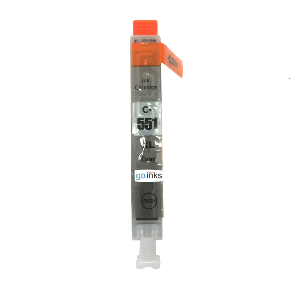 Cartouche d'encre grise compatible 1 Go Inks pour remplacer la cartouche Canon CLI-551GY / non-OEM pour les imprimantes PIXMA