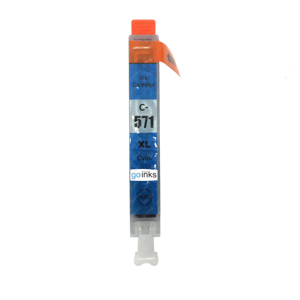 Cartouche d'encre cyan compatible 1 Go Inks pour remplacer la cartouche Canon CLI-571C/non-OEM pour les imprimantes PIXMA