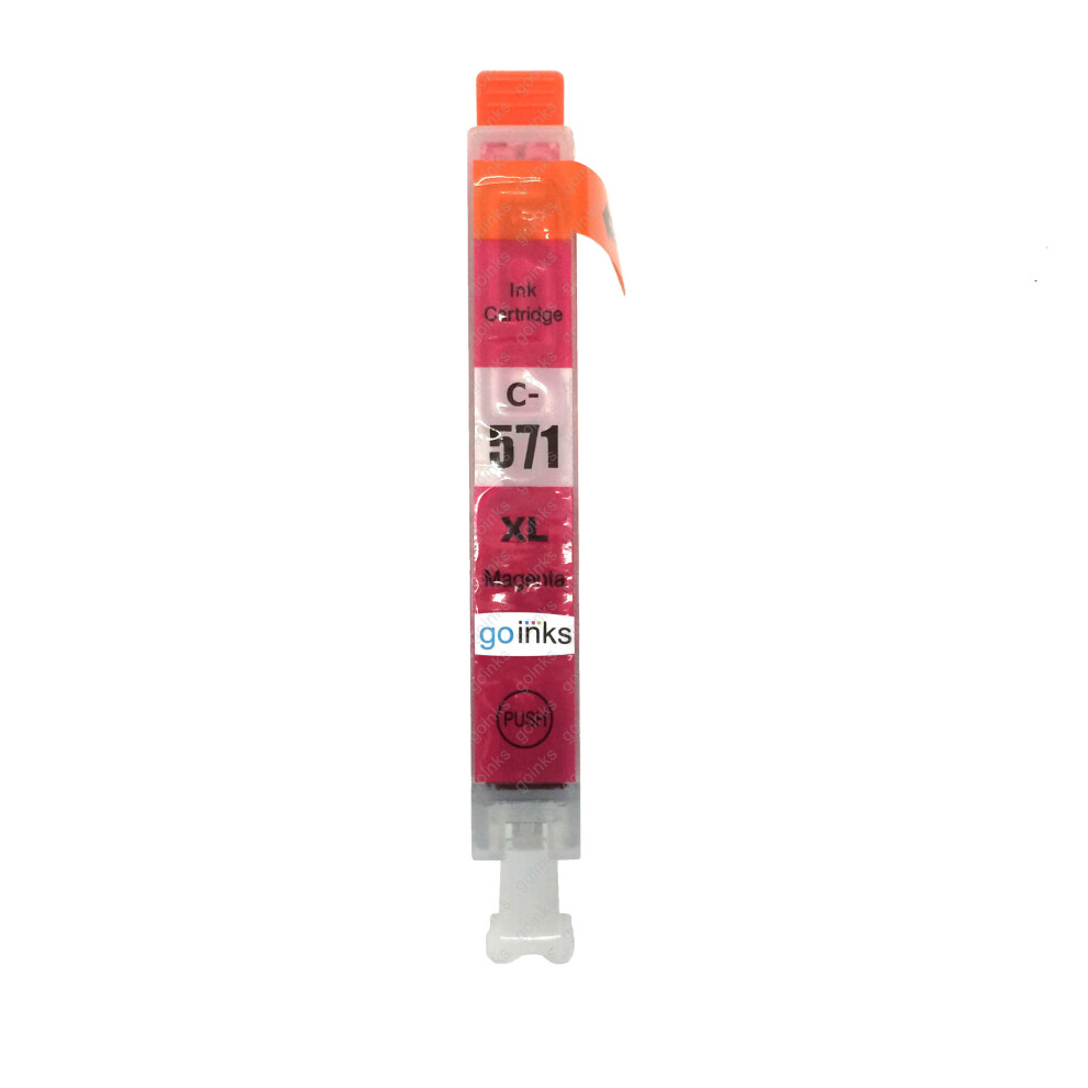 Cartouche d'encre Magenta compatible 1 Go Inks pour remplacer la cartouche Canon CLI-571M / non-OEM pour les imprimantes PIXMA