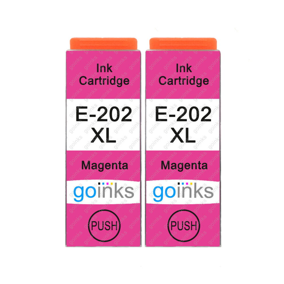 Cartouches d'encre magenta compatibles 2 Go Inks pour remplacer les cartouches Epson 202XLM/non-OEM pour les imprimantes Epson Expression Photo.