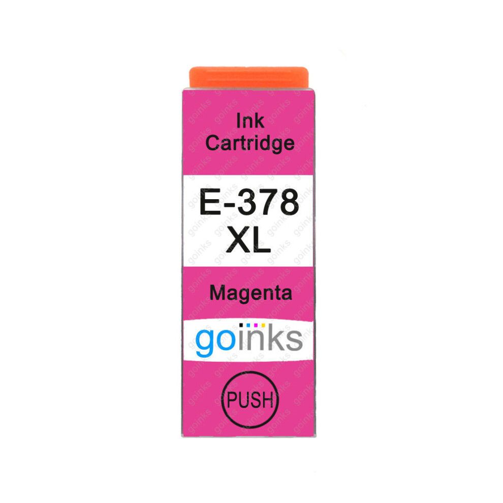 Cartouche d'encre Magenta compatible 1 Go Inks pour remplacer la cartouche Epson 378XLM/non-OEM pour les imprimantes Epson Expression Photo.