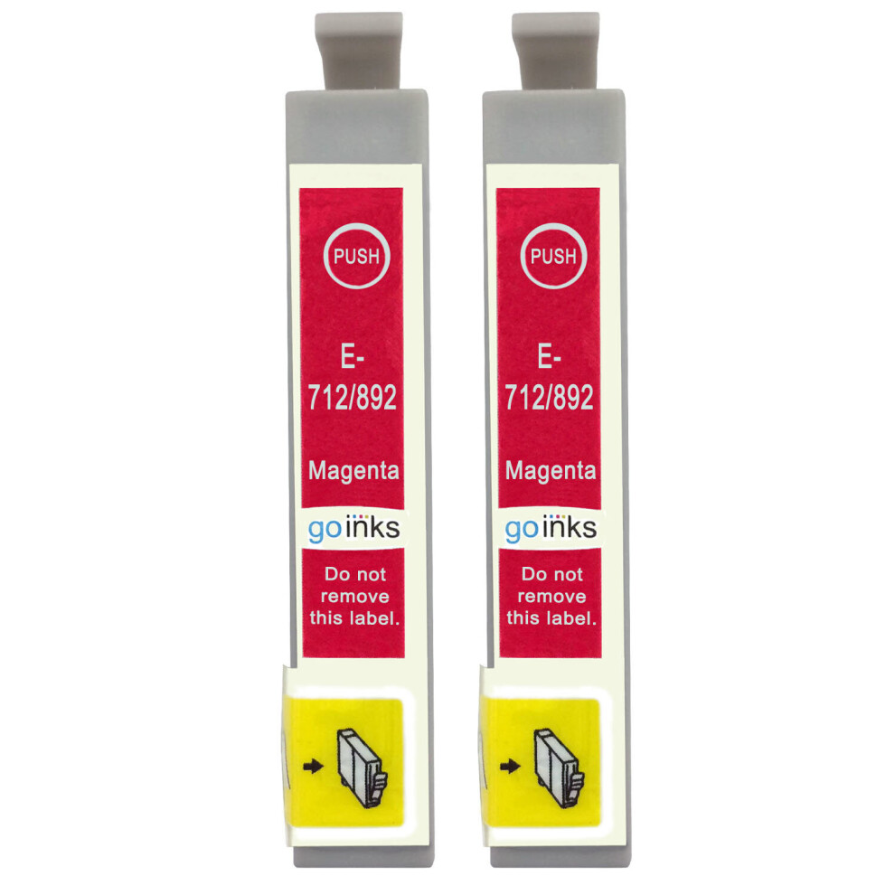 Cartouches d'encre Magenta compatibles 2 Go Inks pour remplacer Epson T0713/non-OEM pour imprimantes Epson Stylus