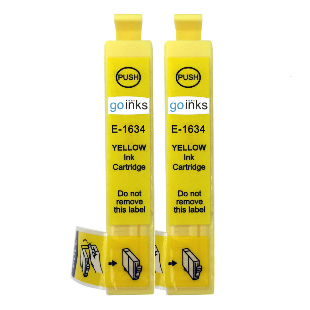 Cartouches d'encre jaune compatibles 2 Go Inks pour remplacer les cartouches Epson T1634 (16XL Series)/non-OEM pour les imprimantes Epson Workforce