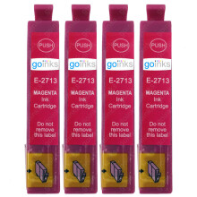 Compatible 4 Go Inks Magenta Ink Cartridges to replace Epson T2713(27XL Series)  / non-OEM for Epson Workforce Printers