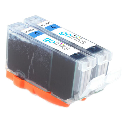 Compatible 2 Go Inks  Cyan HP 364 XL (HP364C) Printer Ink Cartridges Compatible / non-OEM for HP Photosmart Printers