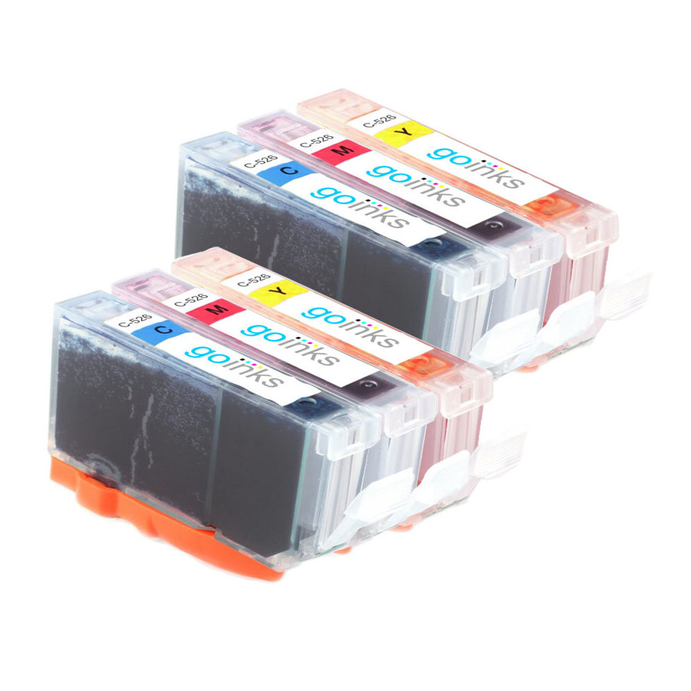Compatible 2 Go Inks C/M/Y Set de 3 cartouches d'encre pour remplacer Canon CLI-526 / non-OEM pour les imprimantes PIXMA (6 Pack)
