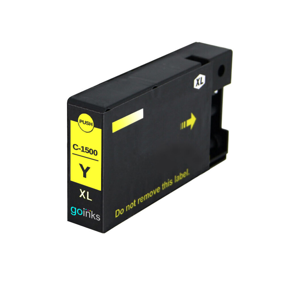 Cartouche d'encre jaune compatible 1 Go Inks pour remplacer la cartouche Canon PGI-1500XLY/non-OEM pour les imprimantes PIXMA