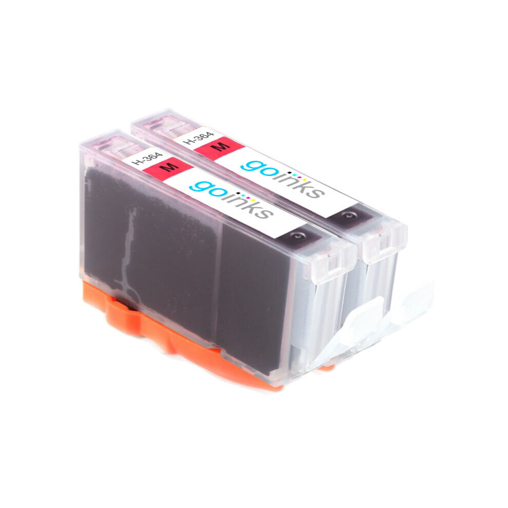 Cartouches d'encre compatibles 2 Go Inks Magenta HP 364 XL (HP364M) compatibles / non-OEM pour imprimantes HP Photosmart