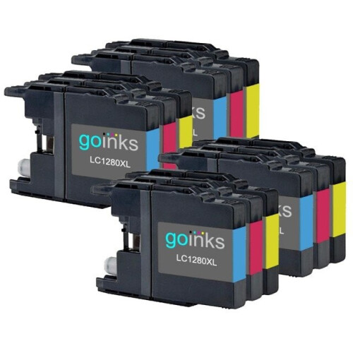 Go Inks 2 Cartouches D'Encre Magenta Compatible Brother LC3217M Pour Imprimantes MFC