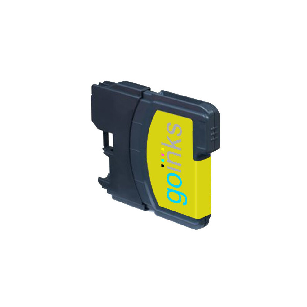Cartouche d'encre jaune compatible 1 Go Inks pour remplacer Brother LC980Y & LC1100Y/non-OEM pour les imprimantes Brother DCP & MFC