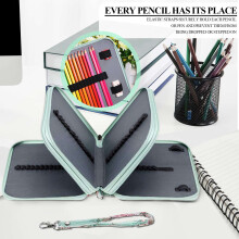 120 Slots Colored Pencil Case with Compartments Pencil Holder for Watercolor Pencils(Rose)