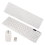 Wireless Slim White Keyboard + Optical Mouse Set for PC and Laptop 4
