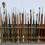 Supporto per pennello in legno con 67 fori 6