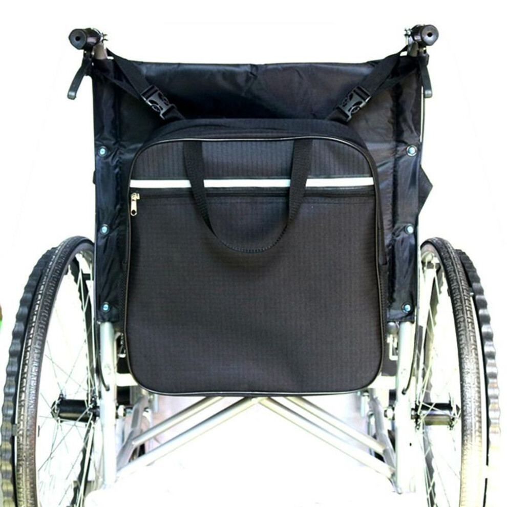 Black Wheelchair Bag Shopping Mobility Storage Holdall Handle Scooter Walker Frame Storage Handbags
