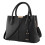 Living And Home Balck PU Leather Tote Bag Shoulder Bag with Strain 1