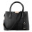 Living And Home Balck PU Leather Tote Bag Shoulder Bag with Strain 2