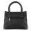 Living And Home Balck PU Leather Tote Bag Shoulder Bag with Strain 4