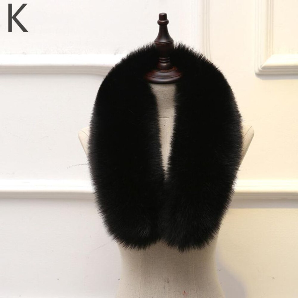(70cm) Women Soft Collar Wrap Neck Winter Warm Scarves Faux Fur Collar Ladies Fluffy Neckerchief