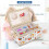 Fabric Sewing Basket with Removable Tray Household Storage Box 6