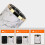 Marble Pattern 10L Trash Can Living Room Bathroom Kitchen Bin 6