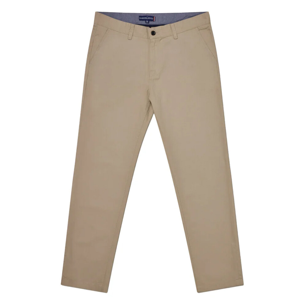 (46L, Tan) Raging Bull Mens Tapered Leg Chinos-image-OPC-PFYBX9G-NEW
