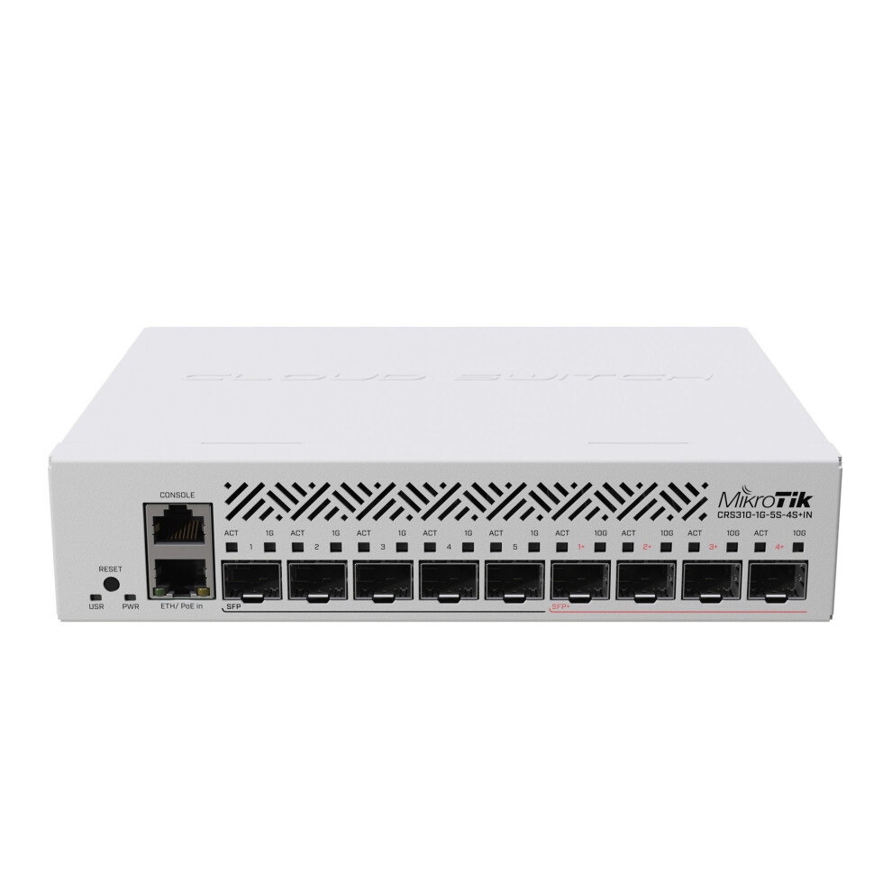 Mikrotik Crs310-1G-5S-4S+In Network Switch Managed L3 Power Over Ethernet (Poe) 1U 4752224007827