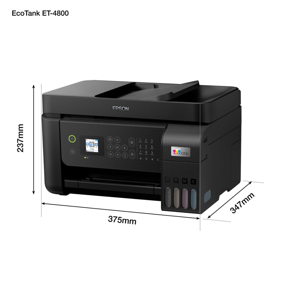Imprimante multifonction - EPSON - Ecotank Et-4800 - Jet d'encre - Sans fil - Noir