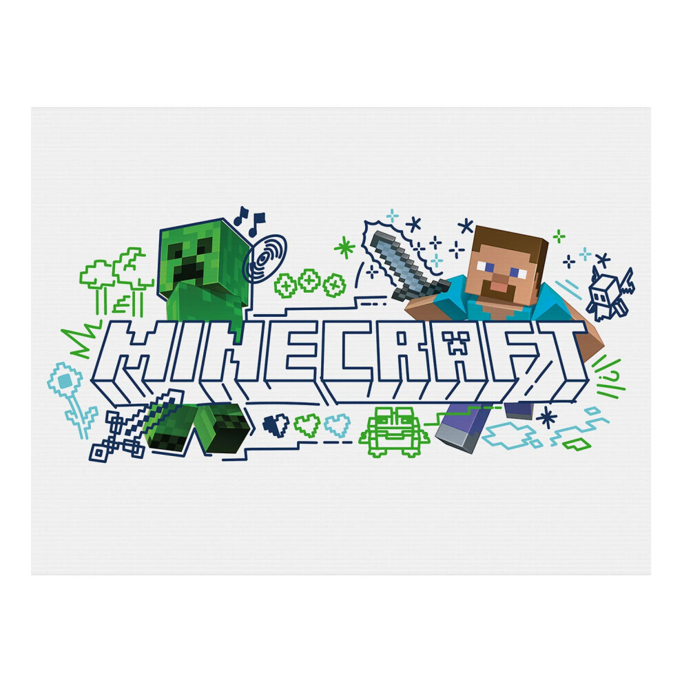 Minecraft Steve And Creeper Canvas Print