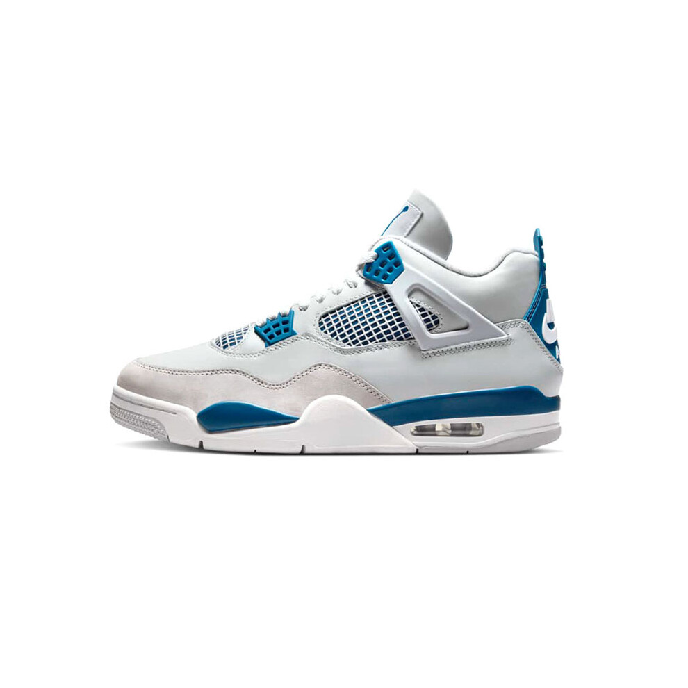 (UK5/EUR38/24CM) Air Jordan 4 Retro Military Blue Men's Women Shoes Trainers