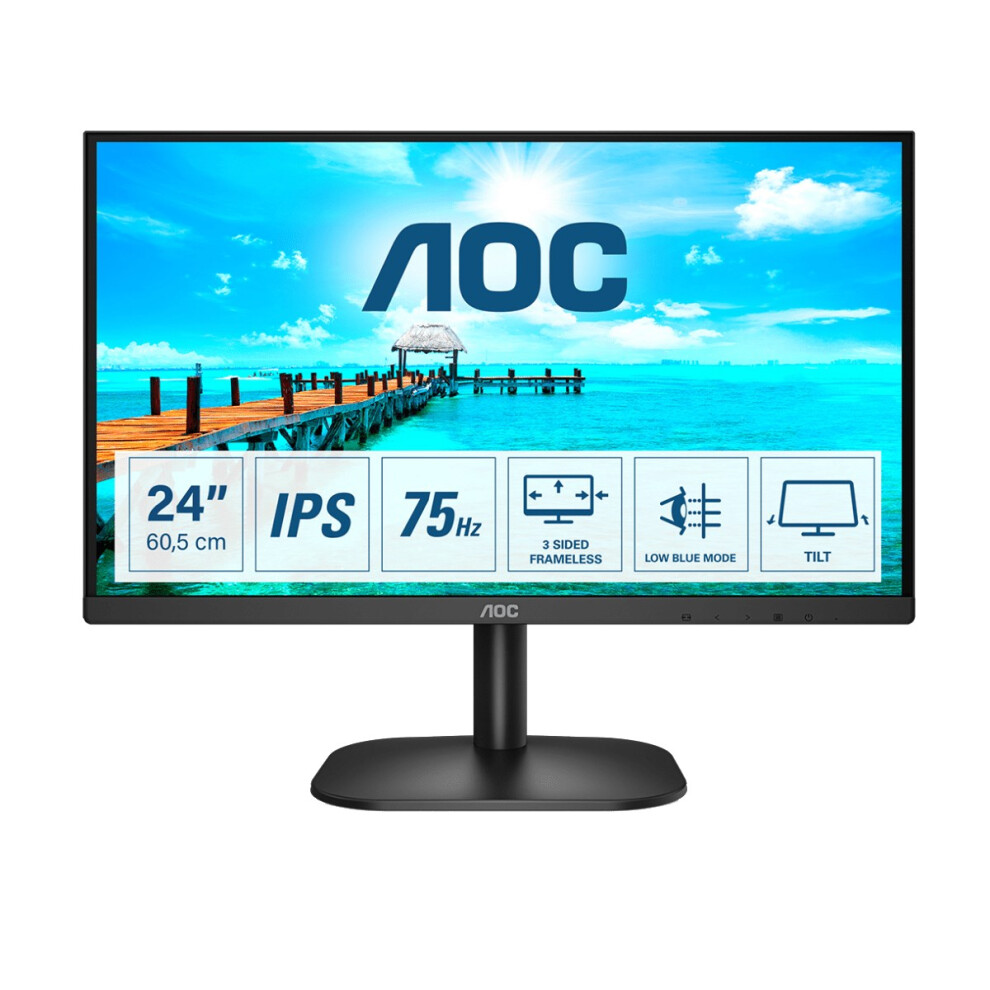 Aoc B2 24B2xd Led Display 60.5 Cm (23.8") 1920 X 1080 Pixels Full Hd Black