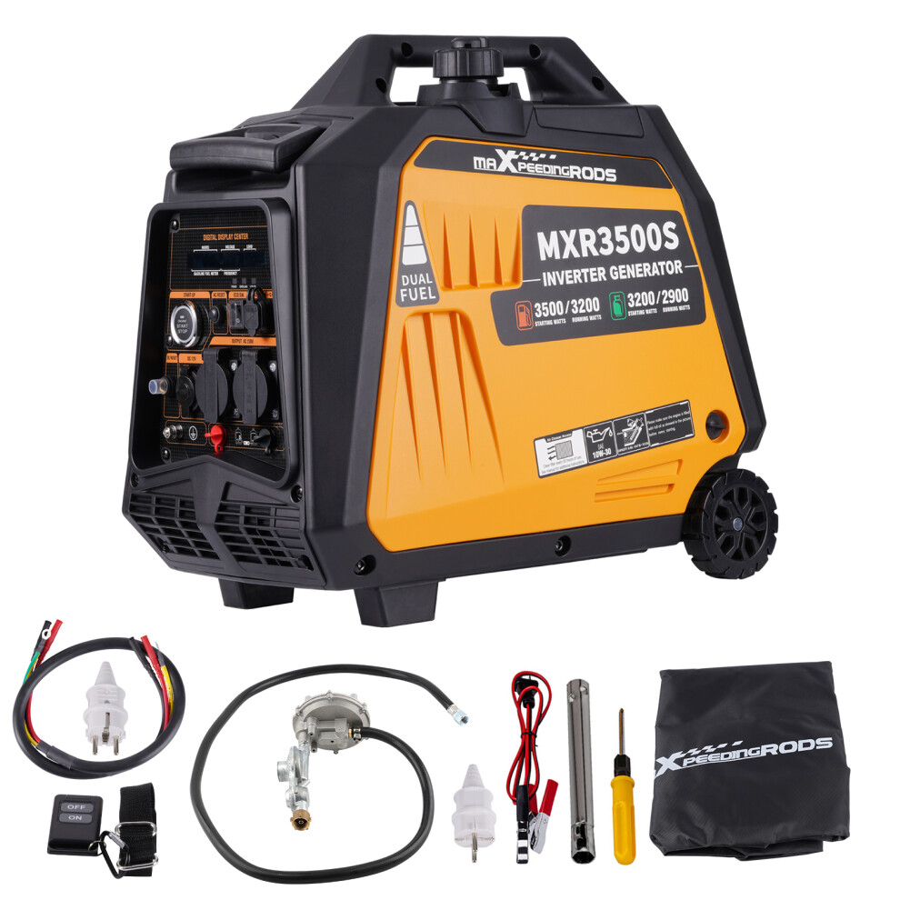 3500W Dual Fuel Portable Inverter Generator,Electric Start,Petrol