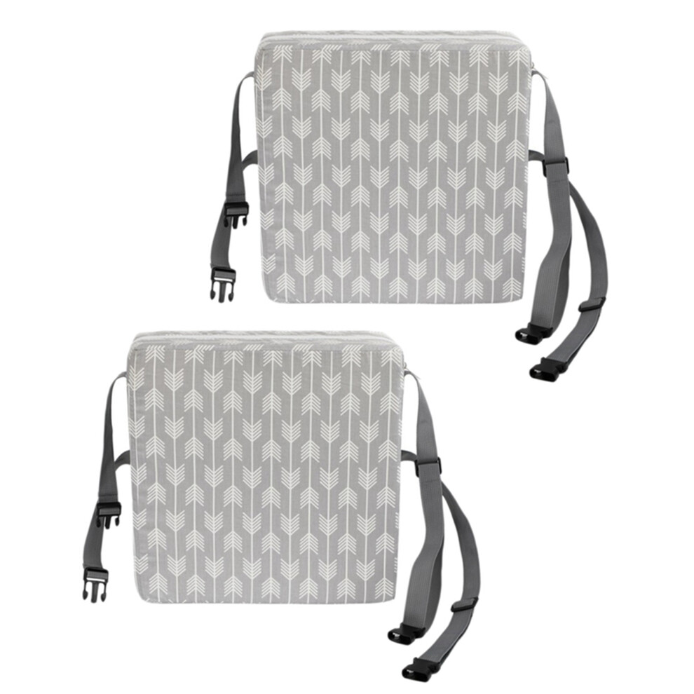 2X Children Increased Chair Pad Baby Dining Cushion Adjustable Removable Highchair Chair Booster Cushion Chair White Tlily