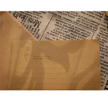 24 Pcs Vintage Kraft Paper Writing Paper European Style Paper for Letter Writing Letter Paper Stationery, Number 16