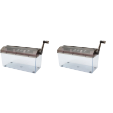 2X Trituratore manuale, macchina per il taglio manuale della carta A4 per la casa, mini trituratore manuale portatile per casa, scuola e ufficio