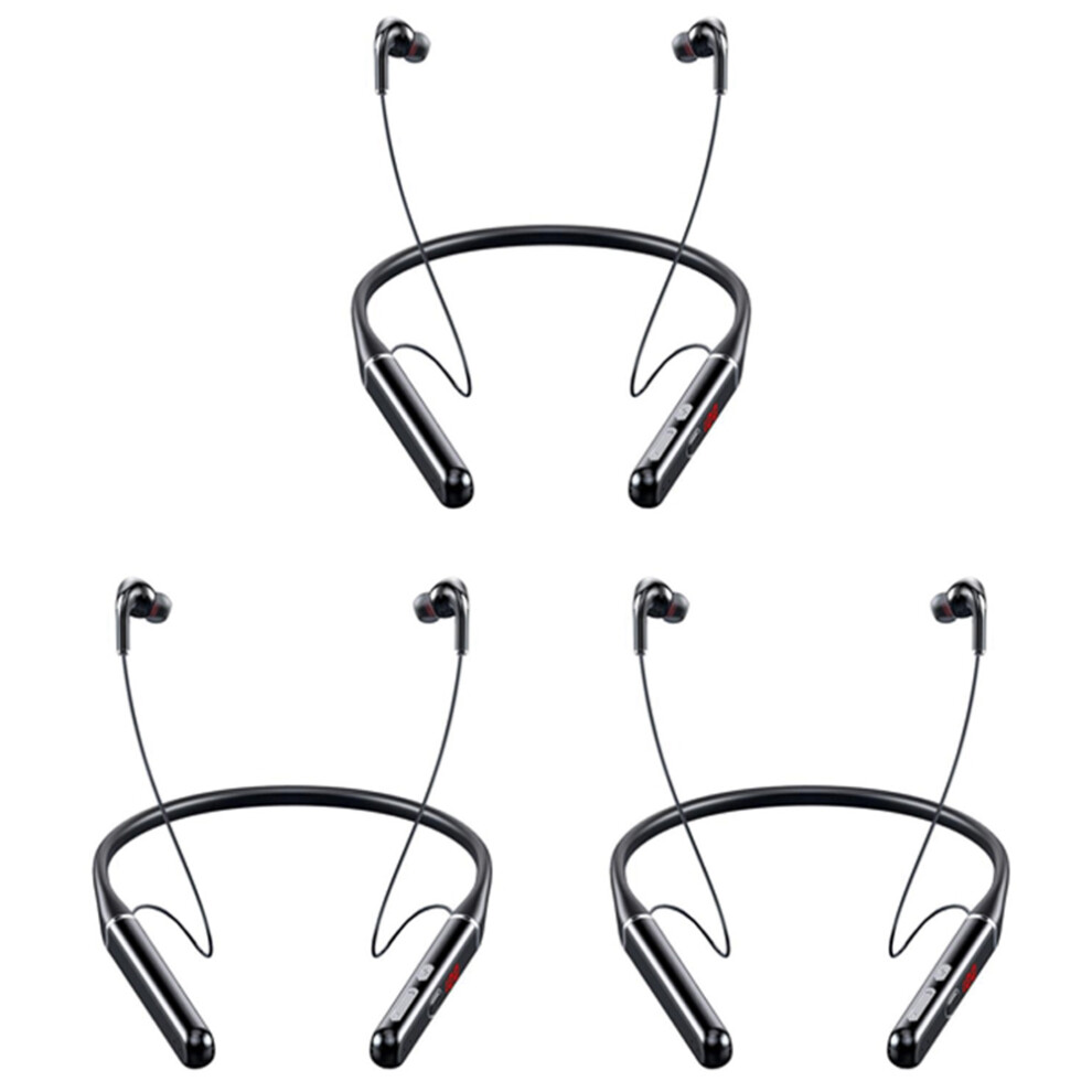 3X S650 100 Hours Bluetooth Earphones Stereo Wireless Bluetooth Headphones Neckband Headset 4762224629844