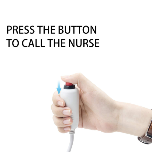 4-Pack Nurse Call Cables 6.35mm Plug, 3m, Waterproof Push-Button Switch, Universal Compatibility, Clip-On Bed/Clothing 1