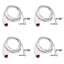 4-Pack Nurse Call Cables 6.35mm Plug, 3m, Waterproof Push-Button Switch, Universal Compatibility, Clip-On Bed/Clothing