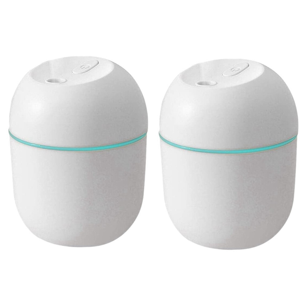 2X Air Humidifier USB Small 220Ml Mini Portable Cool Mist Diffuser for Bedroom Office Desk Car Atomizer,White-image-OPC-PC2N6NM-NEW