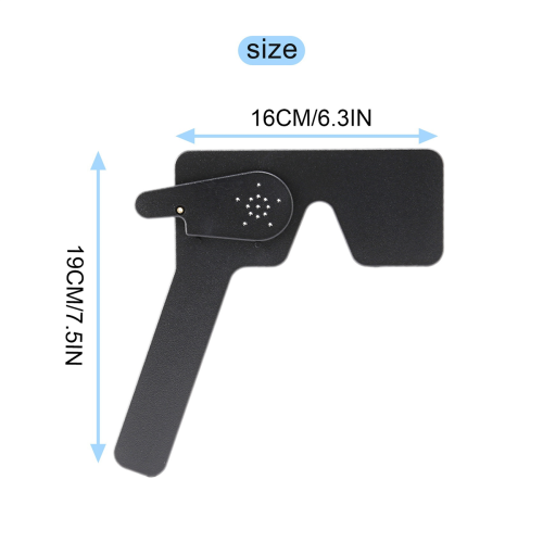 3X Professional Ophthalmic Lorgnette 17 Pinhole Black Plastic Vision Test Eye Occluder 2