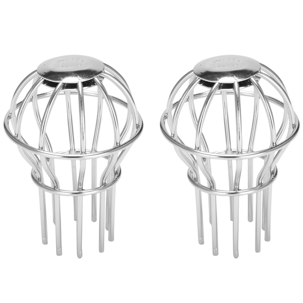 Lot de 2 bouchons anti-blocage pour drain de toit extérieur, filet rond, filtre anti-fuite pour drain de sol - 50