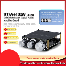 2X Bluetooth 5.0 100W+100W Power Subwoofer Amplifier Board 2.1 Channel Class D Home Audio Stereo Equalizer Amp XY-T100L