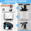 Plastic Spray Bottles for Cleaning Solutions,10OZ Reusable Empty Container with Durable Black Trigger Sprayer, 6Pack 6