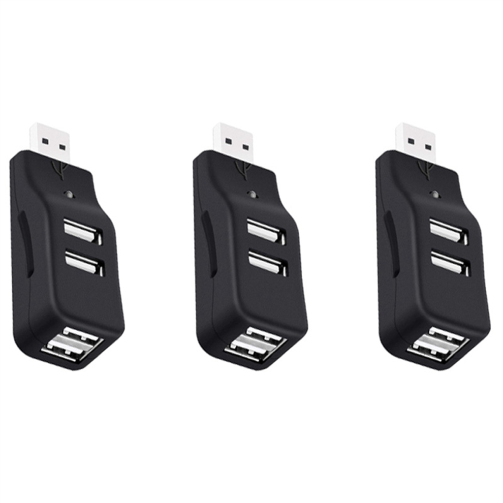 3X 4 Port Usb Hub, Mini Usb 2.0 Data Hub Splitter Small Portable, For Pc, Laptop, Notebook Pc, Xps, 4762149487680